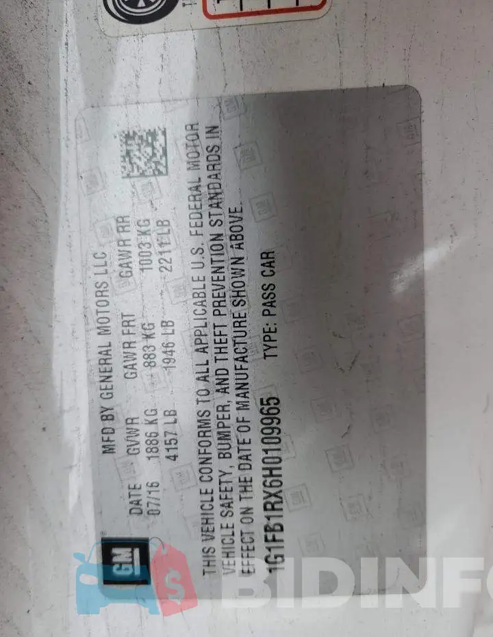 1G1FB1RX6H0109965 Photo# 12