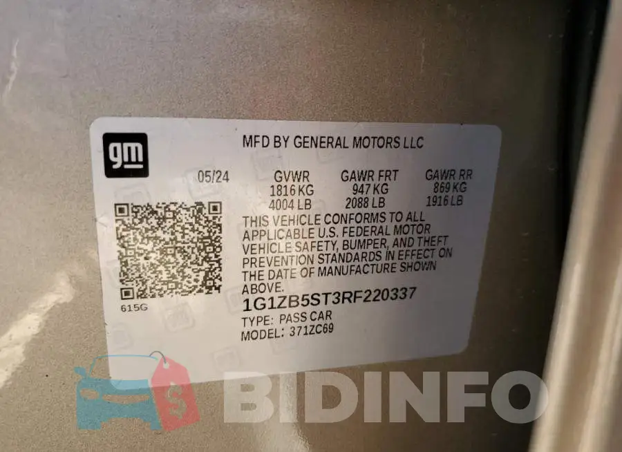 1G1ZB5ST3RF220337 Photo# 12