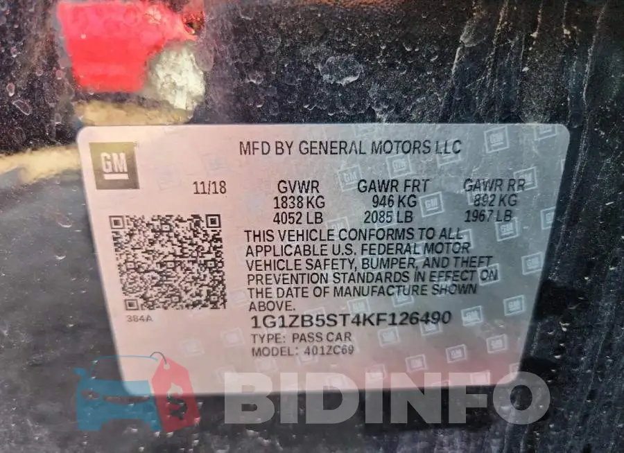 1G1ZB5ST4KF126490 Photo# 12