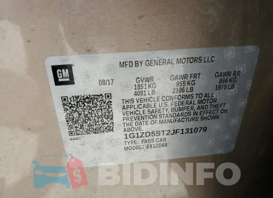 1G1ZD5ST2JF131079 Photo# 12
