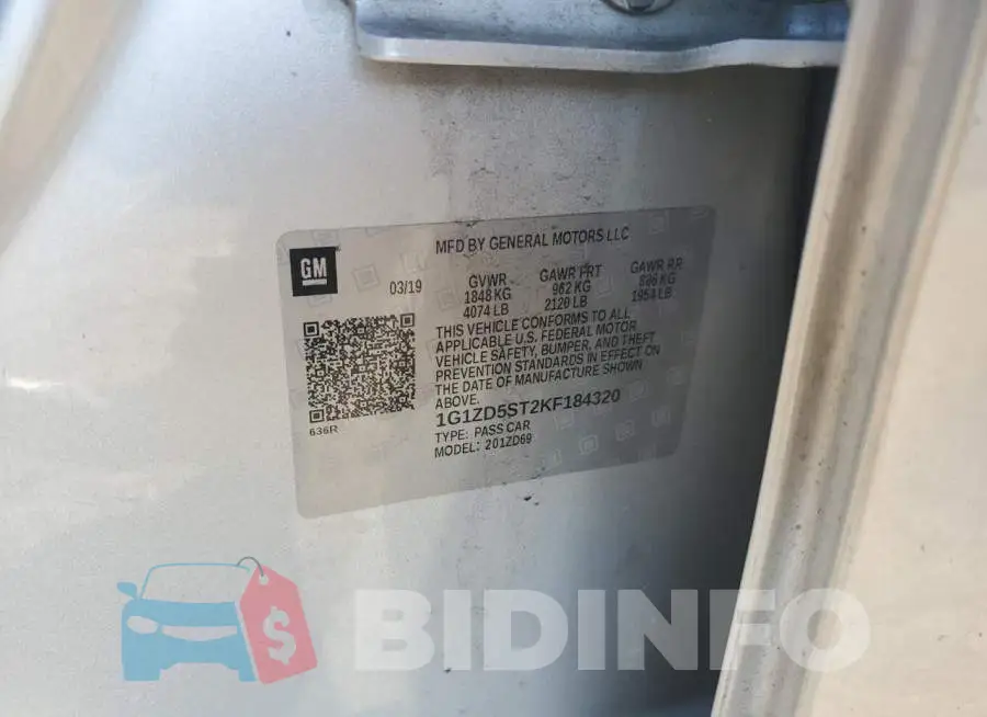 1G1ZD5ST2KF184320 Photo# 12