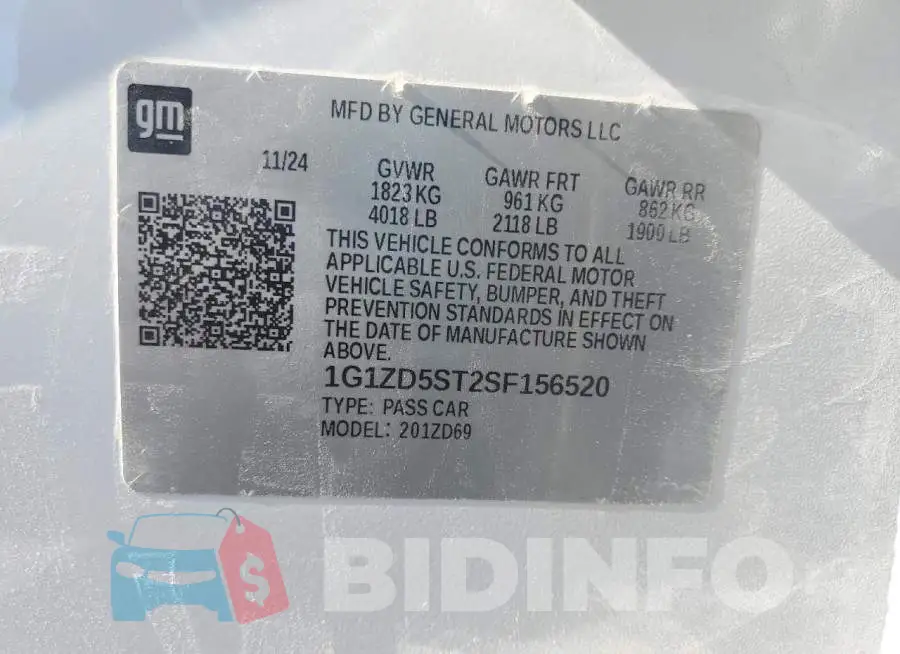 1G1ZD5ST2SF156520 Photo# 12
