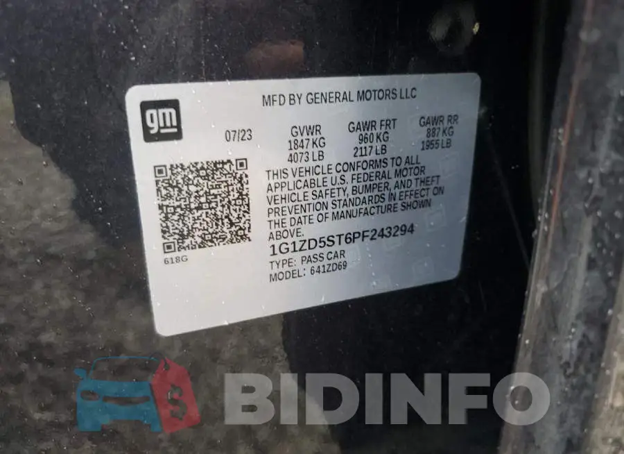 1G1ZD5ST6PF243294 Photo# 13