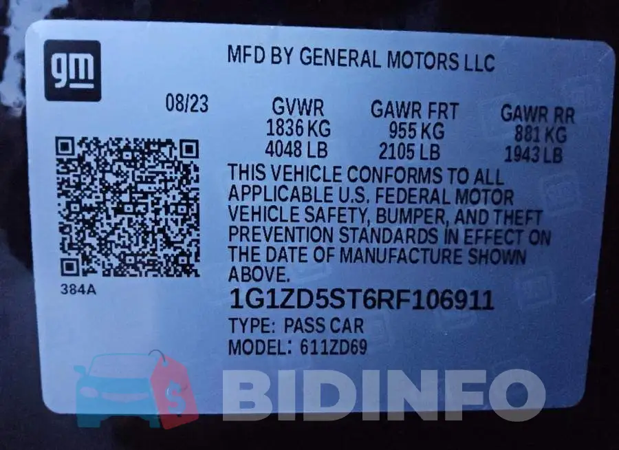 1G1ZD5ST6RF106911 Photo# 12