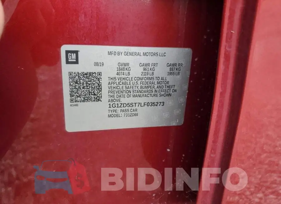 1G1ZD5ST7LF035273 Photo# 12