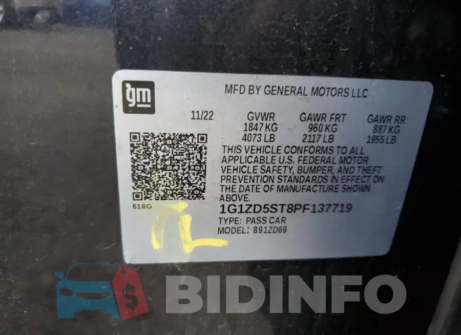 1G1ZD5ST8PF137719 Photo# 12