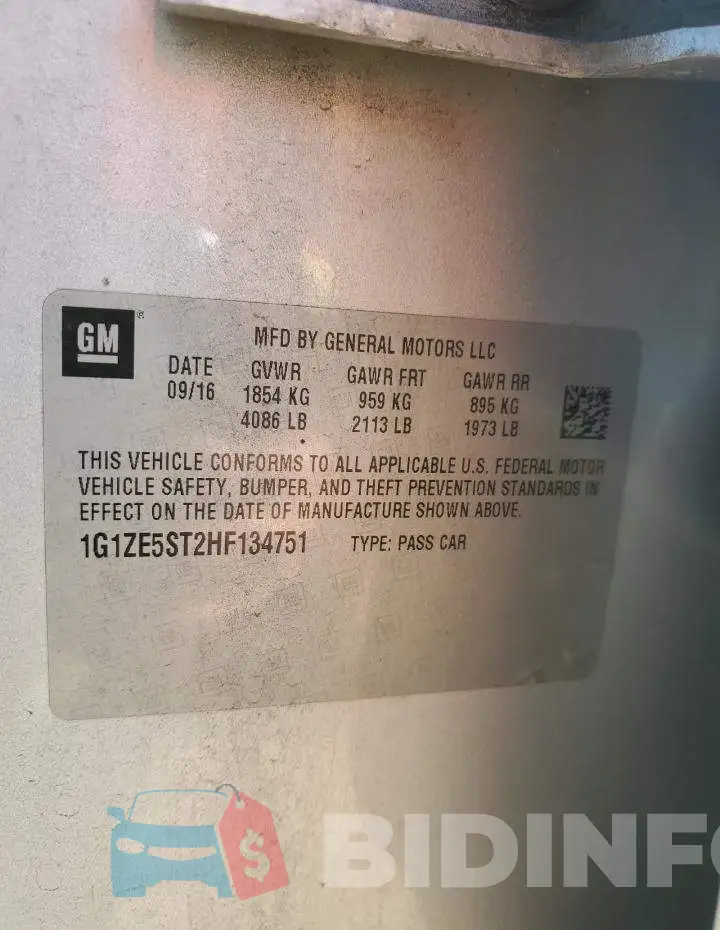 1G1ZE5ST2HF134751 Photo# 12