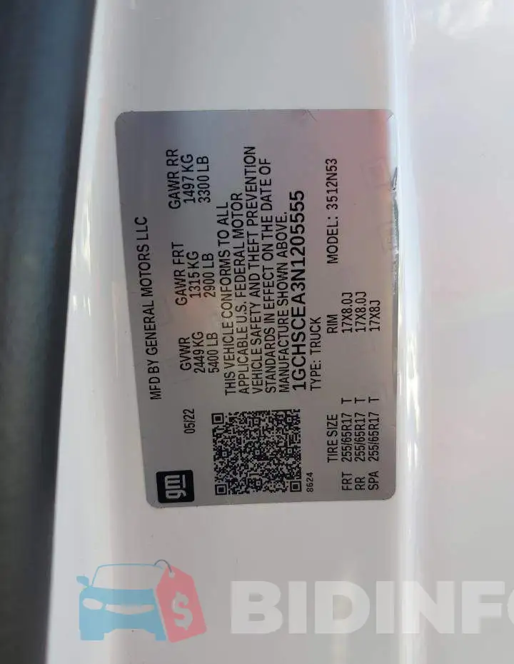 1GCHSCEA3N1205555 Photo# 12
