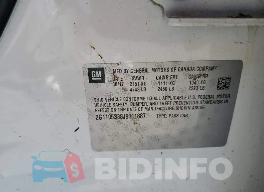 2G1105S38J9111887 Photo# 12