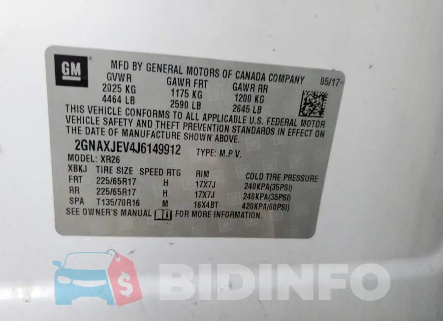 2GNAXJEV4J6149912 Photo# 12