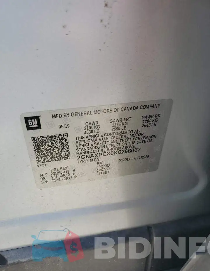 2GNAXPEX0K6288067 Photo# 13