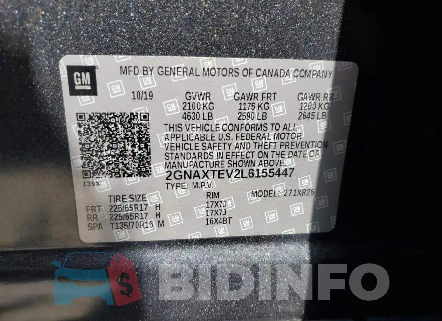 2GNAXTEV2L6155447 Photo# 13
