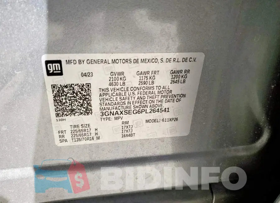 3GNAXSEG6PL264541 Photo# 13