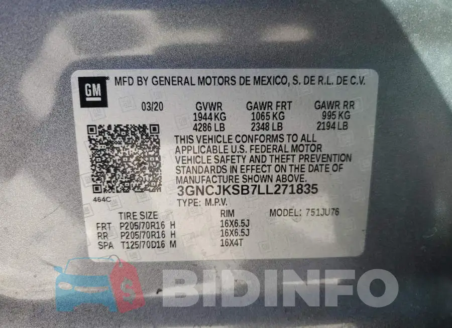 3GNCJKSB7LL271835 Photo# 12