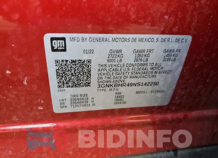 3GNKBHR49NS142250 Photo# 13