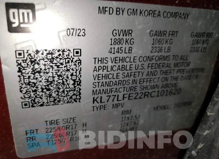 KL77LFE22RC101620 Photo# 13