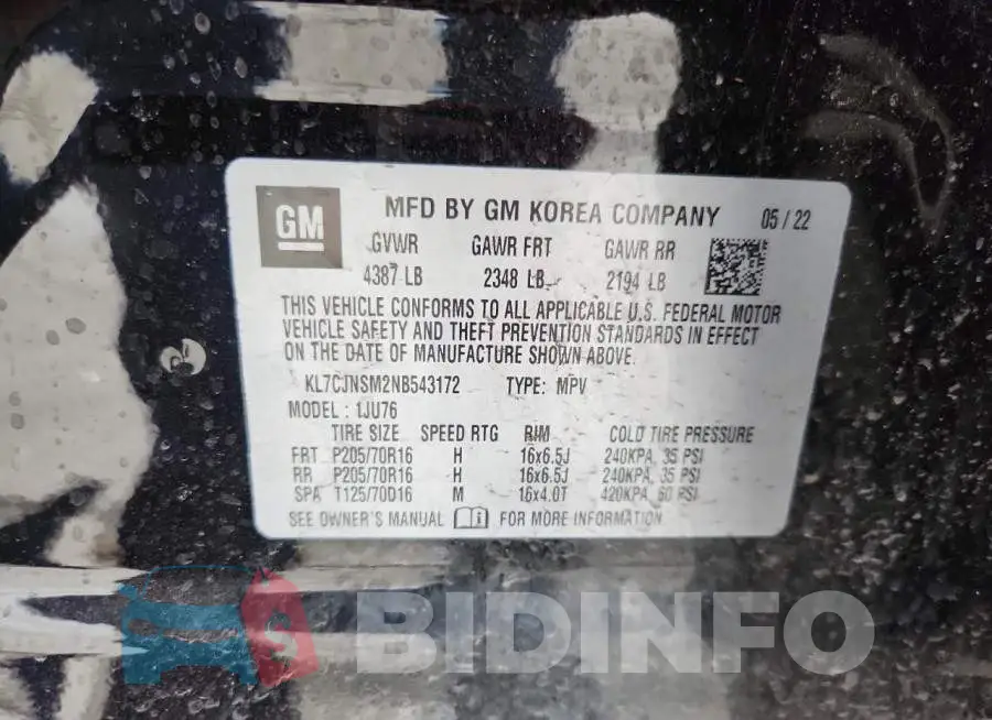 KL7CJNSM2NB543172 Photo# 14