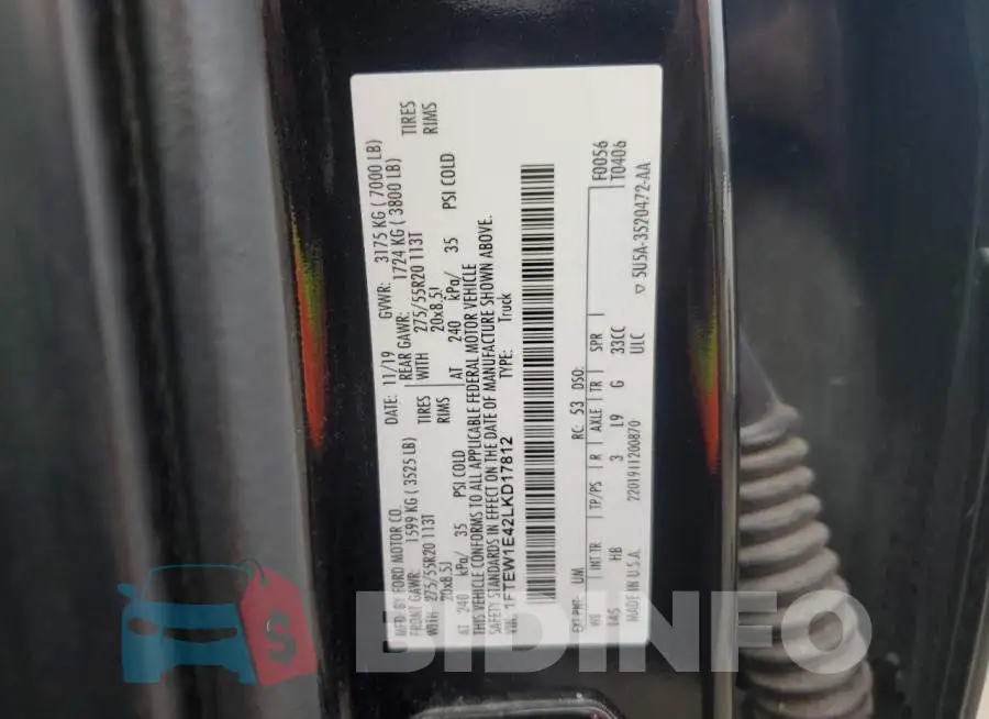 1FTEW1E42LKD17812 Photo# 12