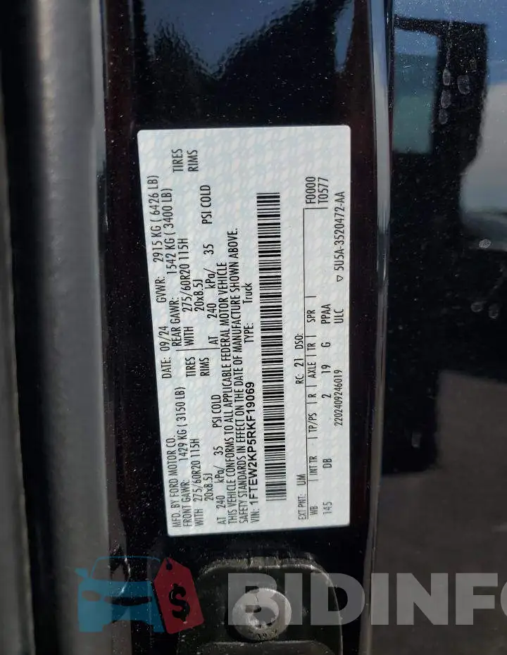 1FTEW2KP5RKF19069 Photo# 12
