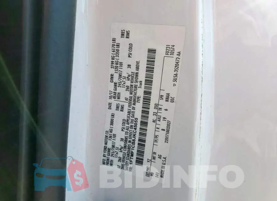 1FTMF1CB8JKC45055 Photo# 13