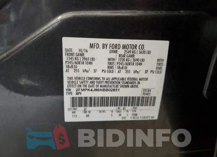 2FMPK4J86HBB02851 Photo# 13