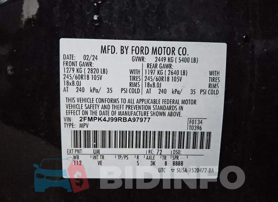 2FMPK4J99RBA97977 Photo# 13