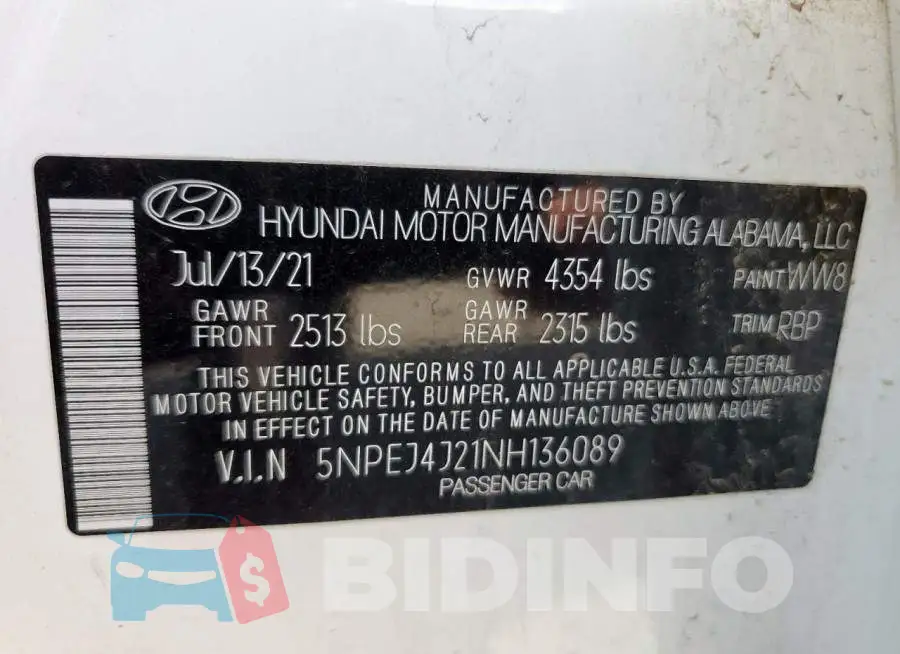 5NPEJ4J21NH136089 Photo# 12