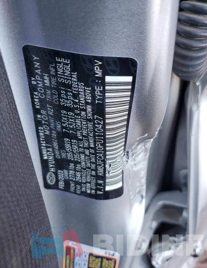 KM8JFCA10PU110427 Photo# 12