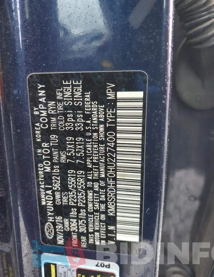 KM8SRDHF0HU227400 Photo# 13