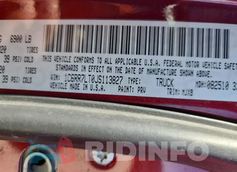 1C6RR7LT0JS113827 Photo# 12