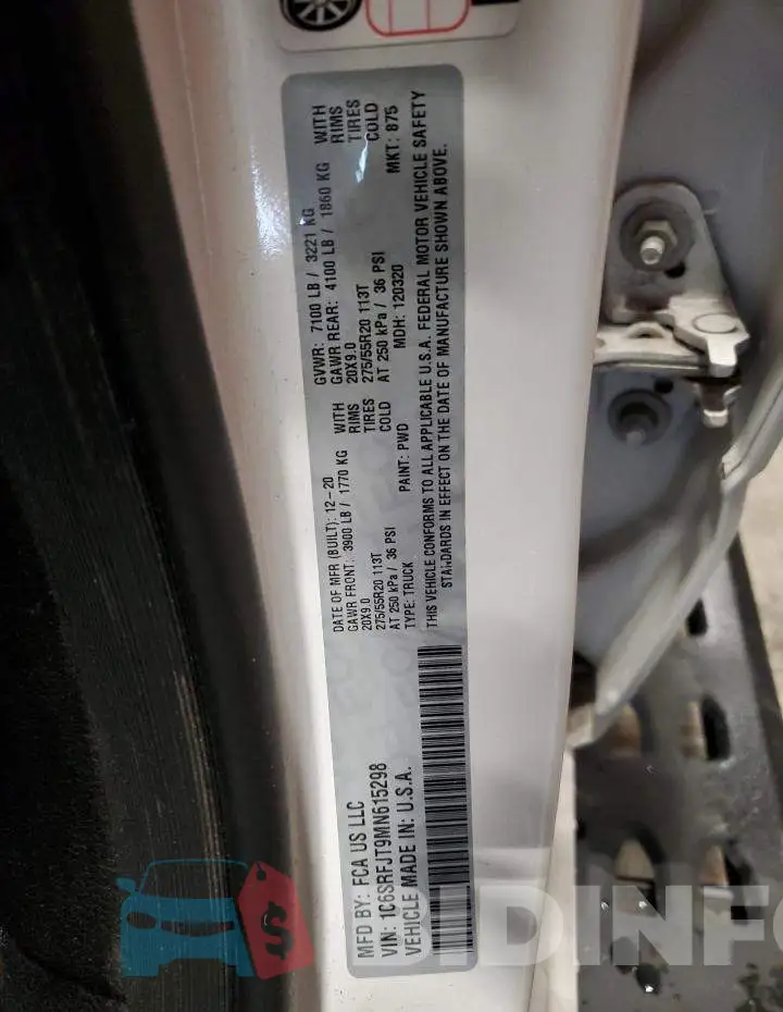 1C6SRFJT9MN615298 Photo# 13
