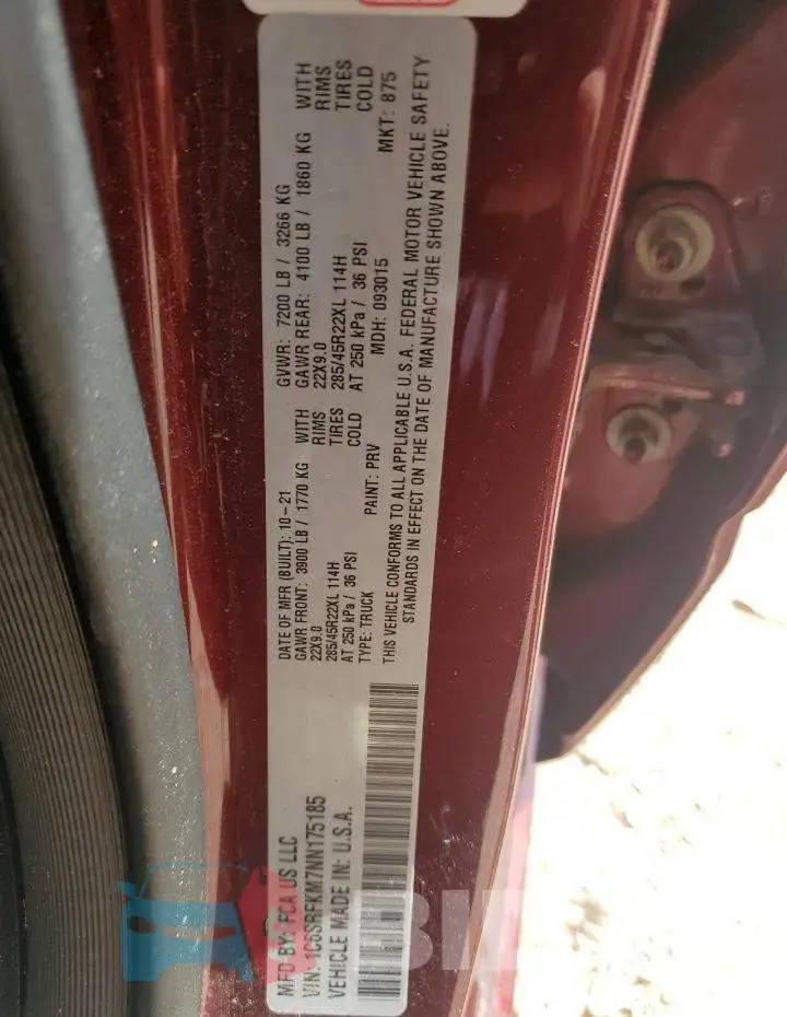 1C6SRFKM7NN175185 Photo# 12