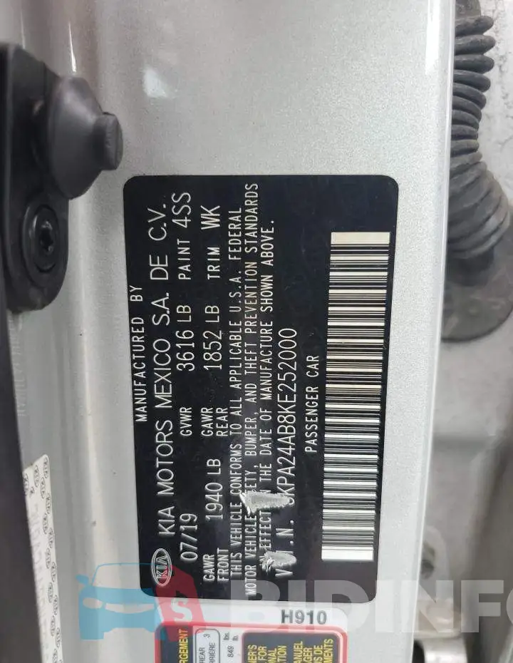 3KPA24AB8KE252000 Photo# 12