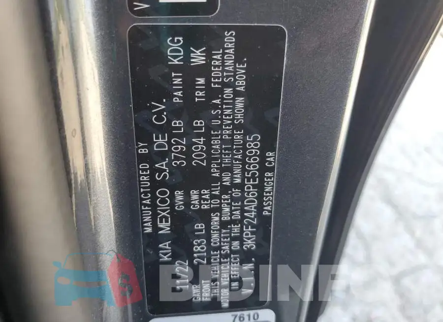 3KPF24AD6PE566985 Photo# 13