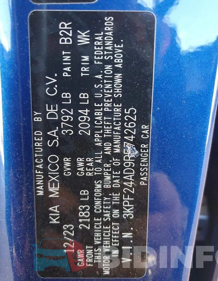 3KPF24AD9RE742625 Photo# 13