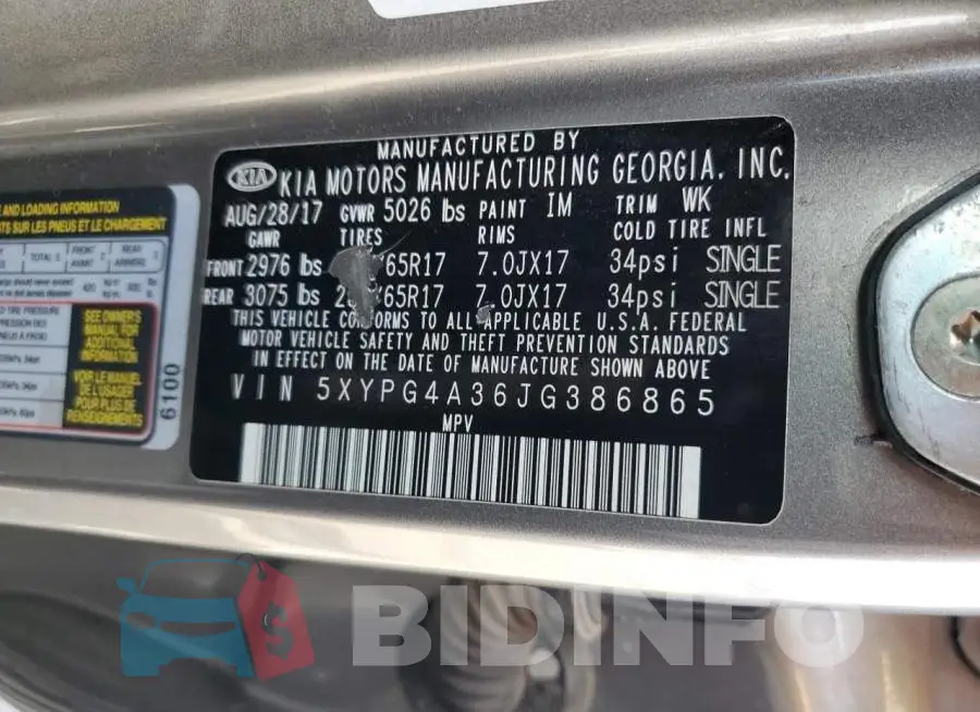5XYPG4A36JG386865 Photo# 13