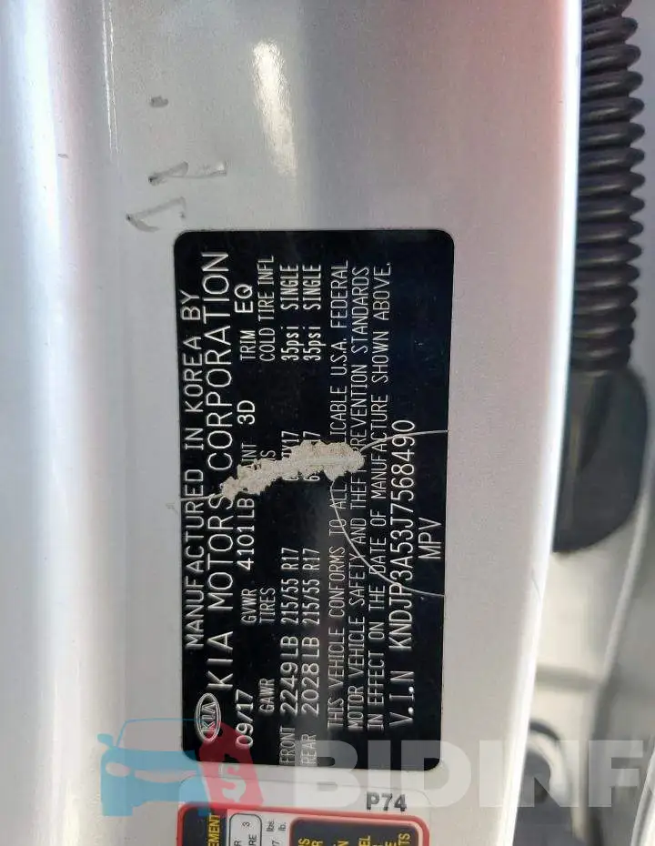 KNDJP3A53J7568490 Photo# 13