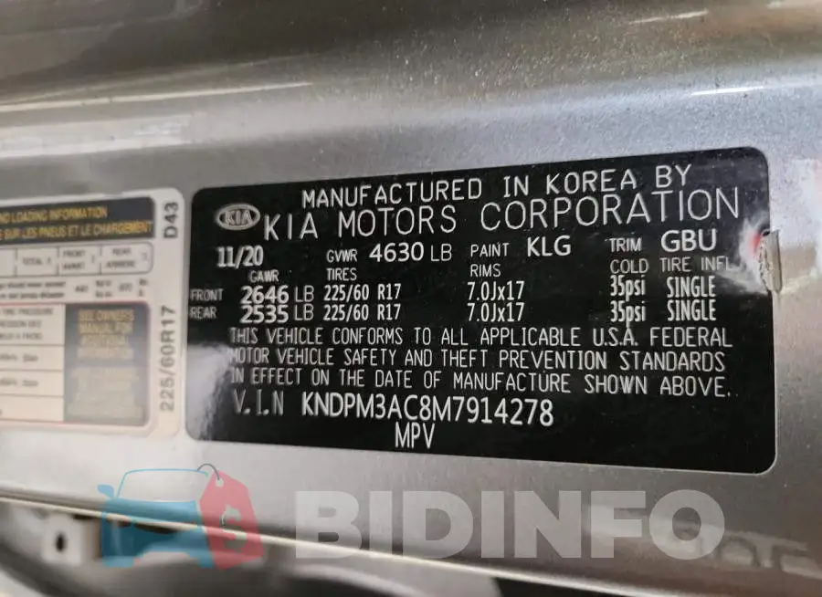 KNDPM3AC8M7914278 Photo# 13