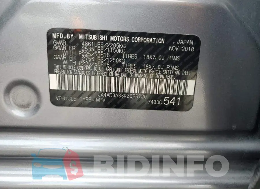 JA4AD3A33KZ026720 Photo# 14