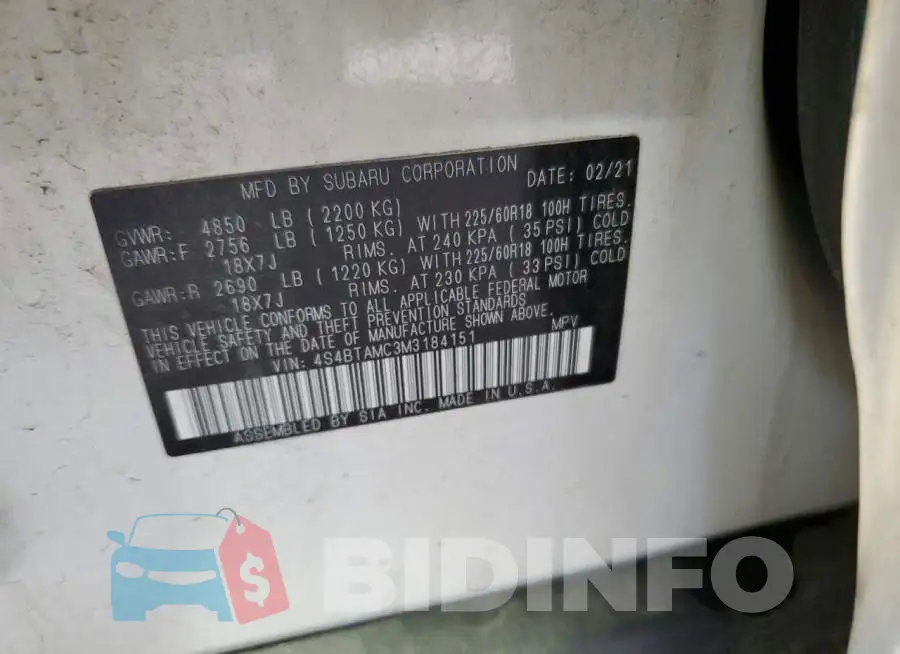 4S4BTAMC3M3184151 Photo# 13