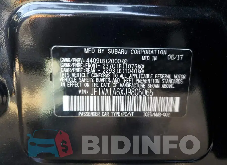 JF1VA1A6XJ9805065 Photo# 12