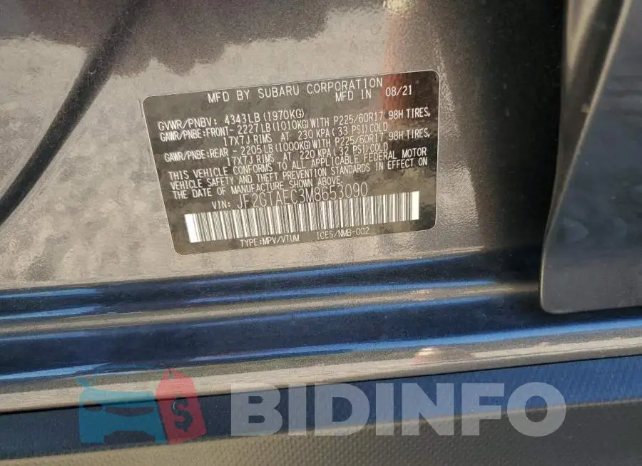 JF2GTAEC3M8653090 Photo# 13