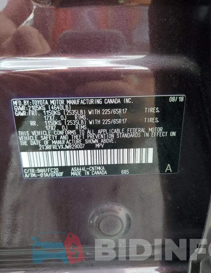 2T3RFREVXJW829007 Photo# 14