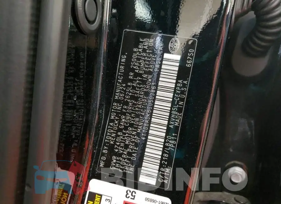 4T1DBADK6SU503861 Photo# 13