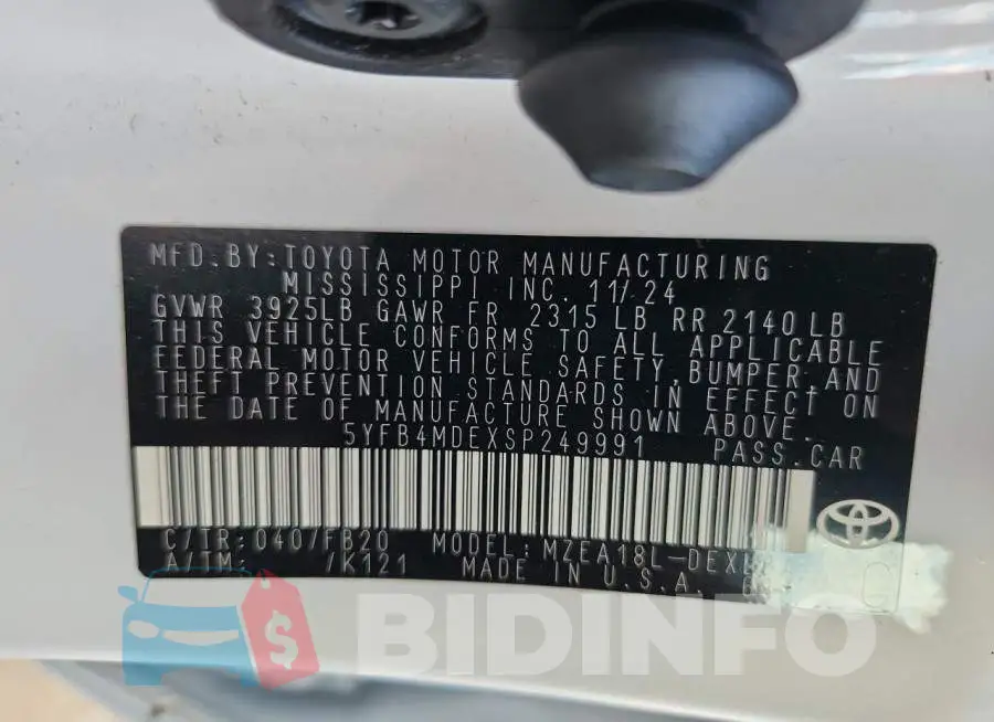 5YFB4MDEXSP249991 Photo# 12
