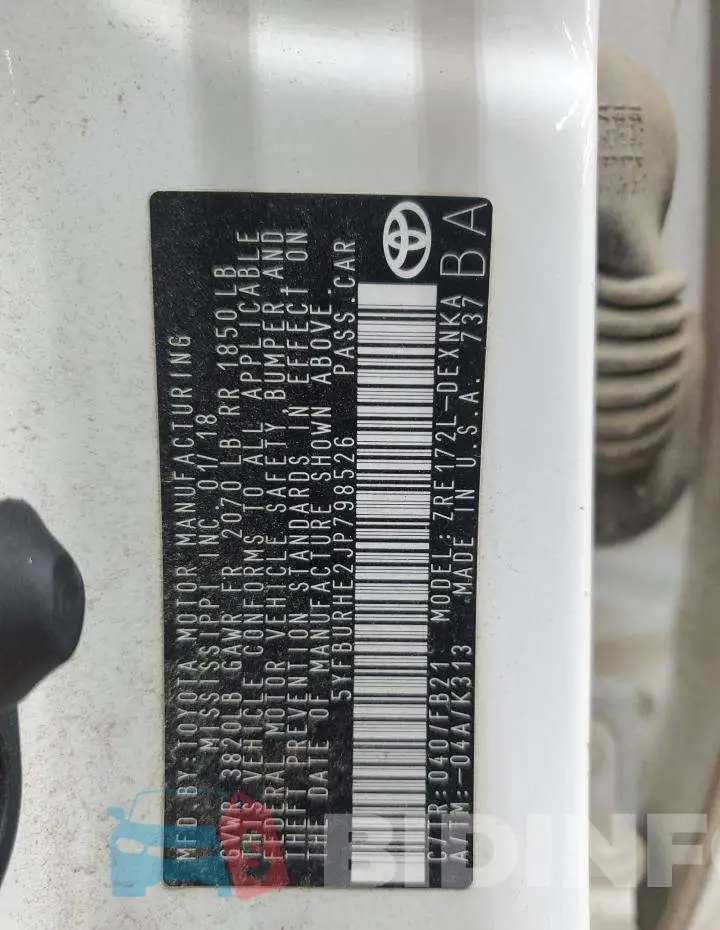 5YFBURHE2JP798526 Photo# 12