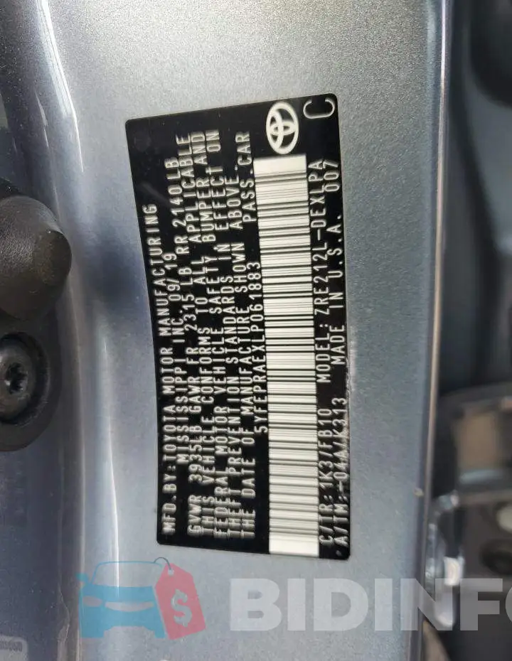 5YFEPRAEXLP061883 Photo# 13