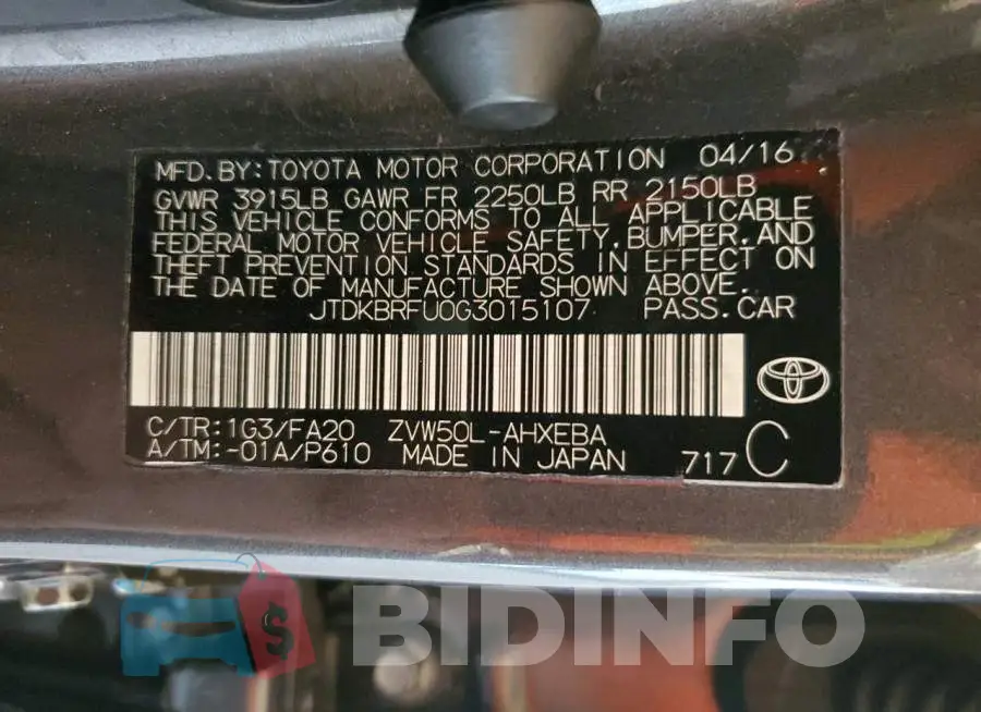 JTDKBRFU0G3015107 Photo# 12