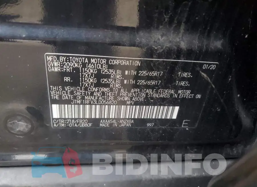 JTMF1RFV3LD056820 Photo# 13