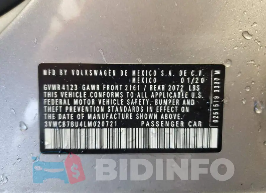3VWCB7BU4LM020721 Photo# 12